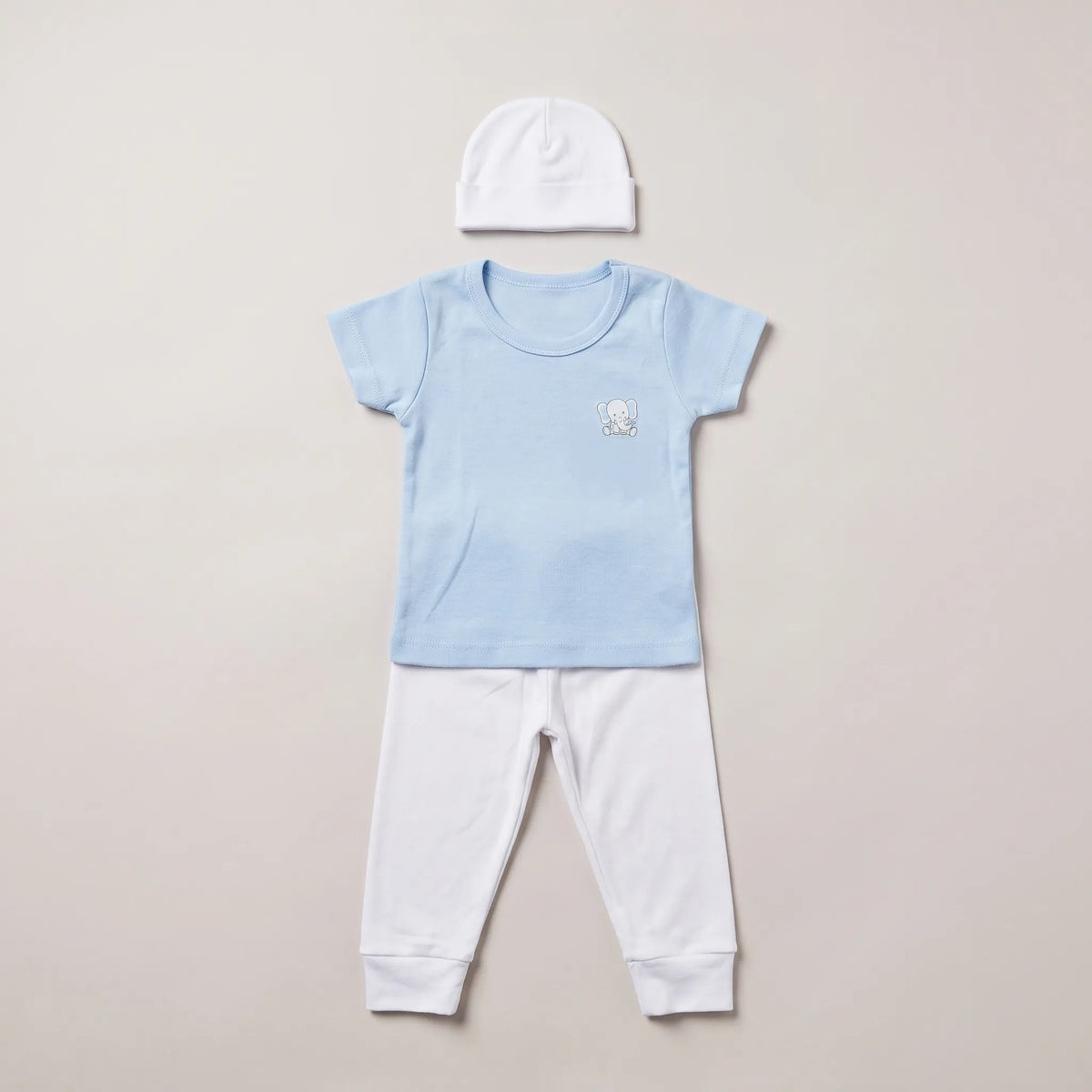 Conjunto Básico Recién Nacido ™ - Niño | Gorro, Camiseta y Pantalón