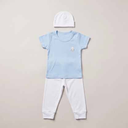 Conjunto Básico Recién Nacido ™ - Niño | Gorro, Camiseta y Pantalón