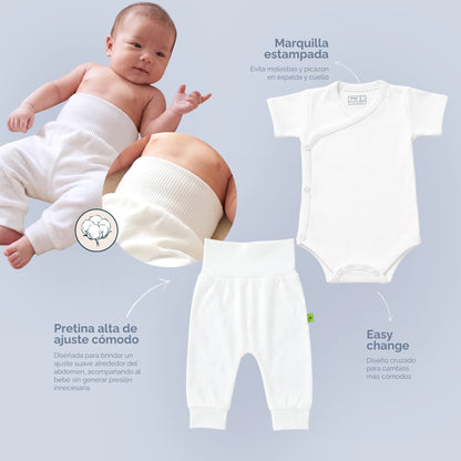 Body Esencial™ para Bebé | 100% Algodón Premium | Manga Corta | Mimico Baby