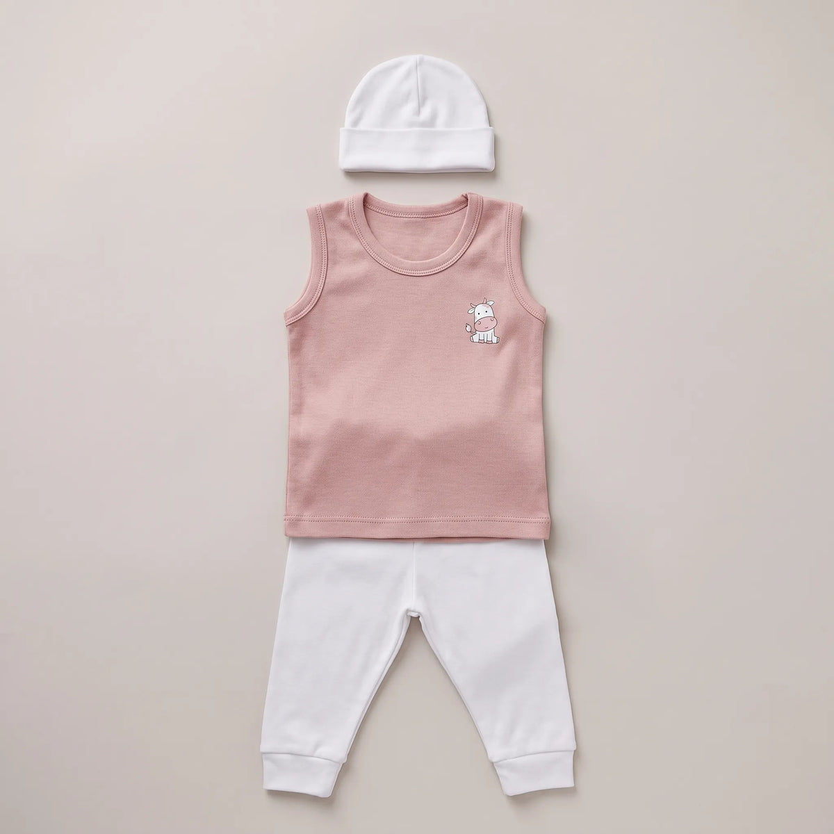 Conjunto Básico Recién Nacida ™ - Niña | Gorro, Camisilla y Pantalón